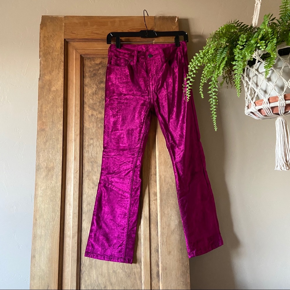 COPY - FREE PEOPLE Fuchsia Velvet Jeans
